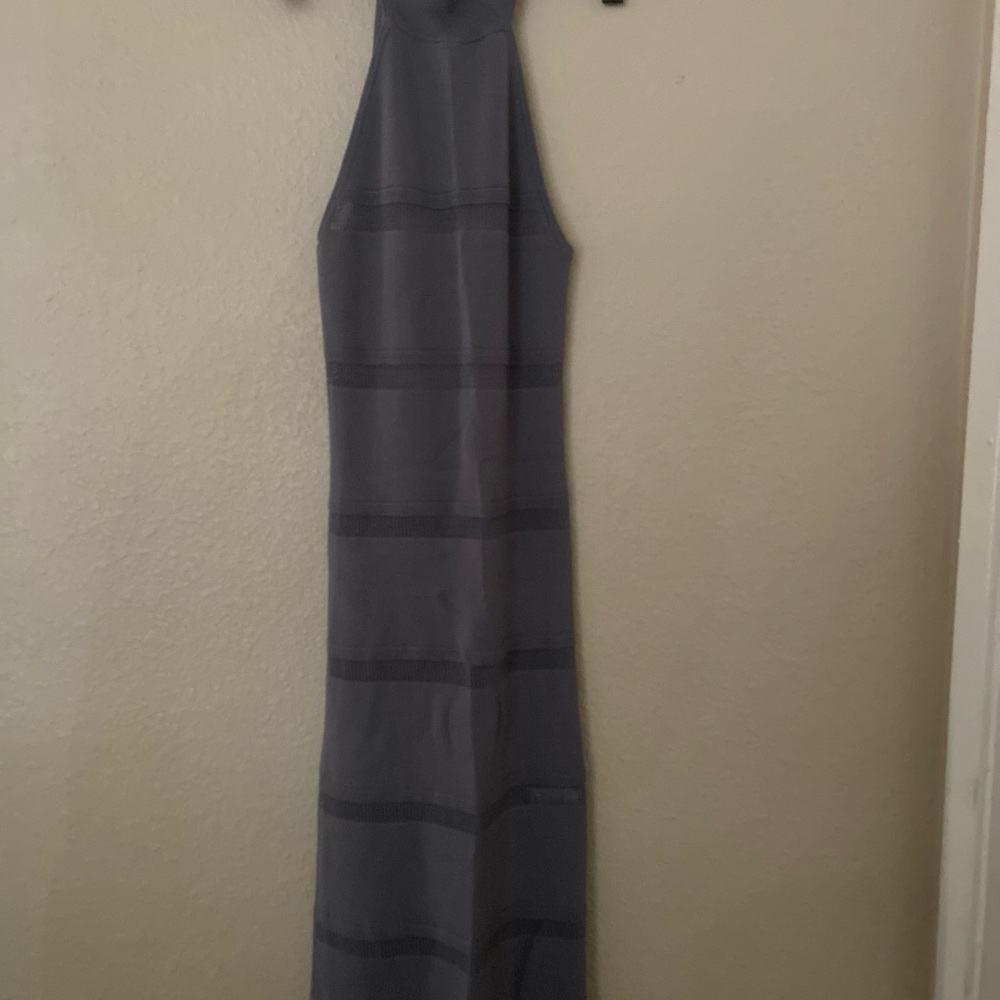 Chic Gray Halter Maxi Dress